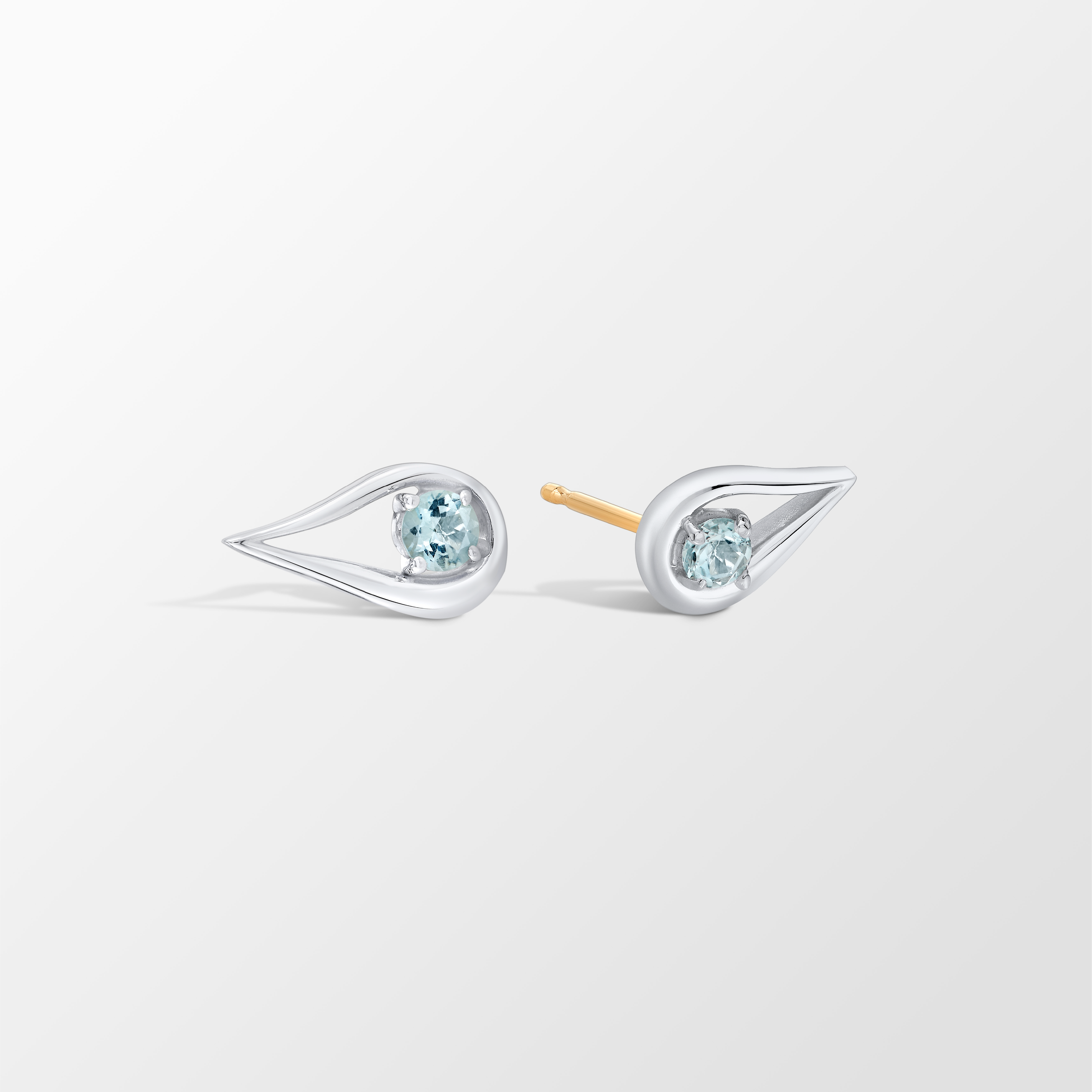 Harp Éclat Gemstone Earrings in Sterling Silver