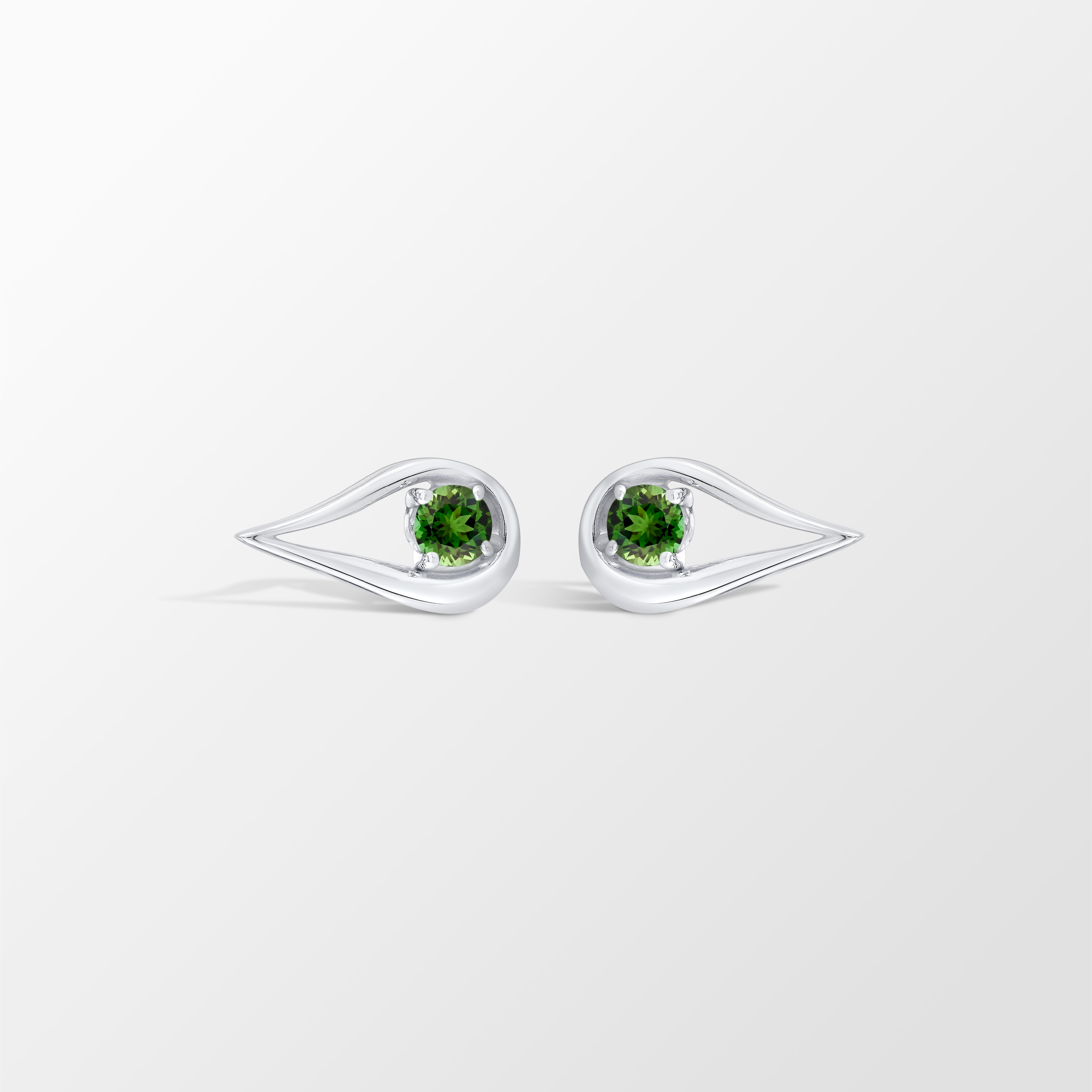 Harp Éclat Gemstone Earrings in Sterling Silver