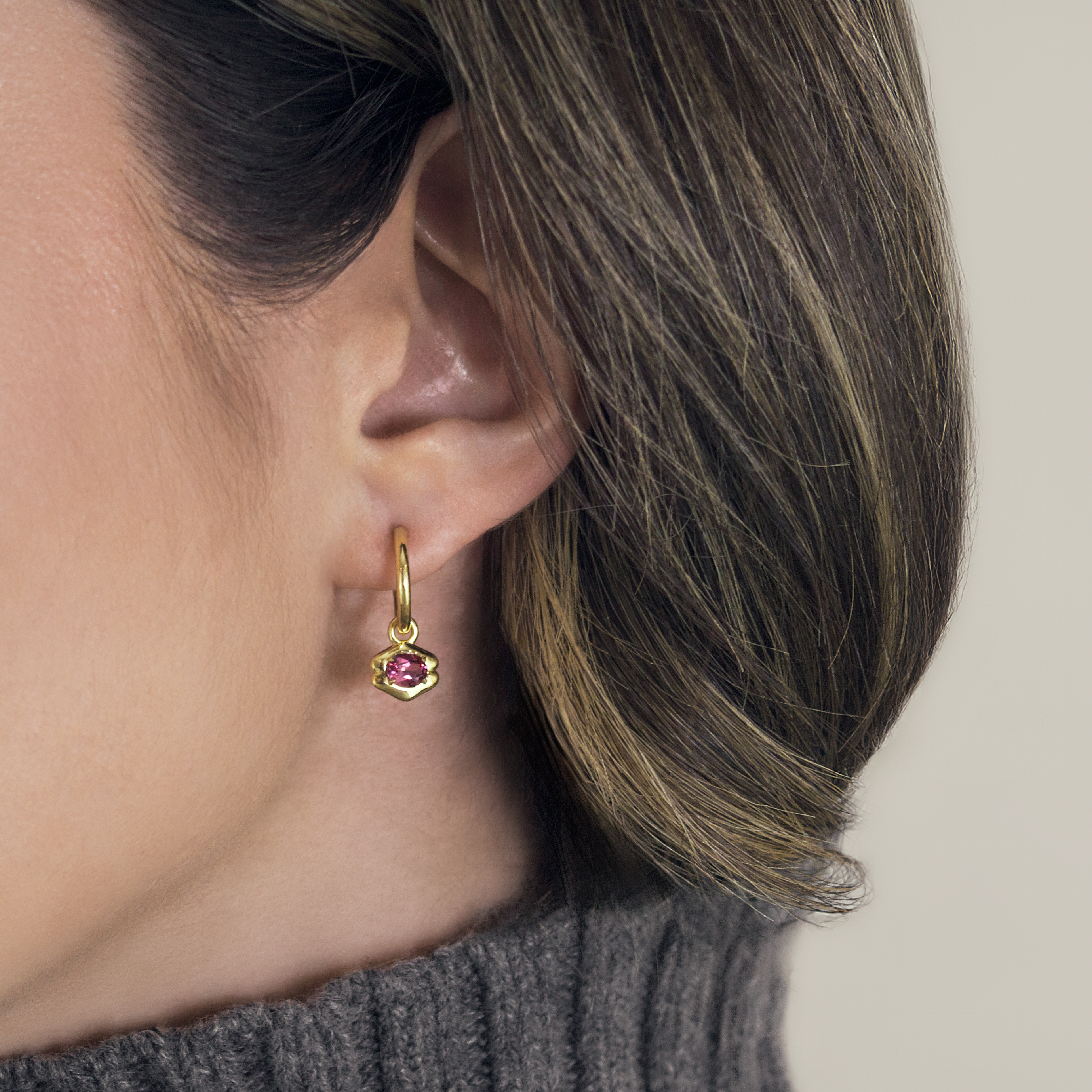 Quatreharp Gemstone Drop Earrings in 18K Gold