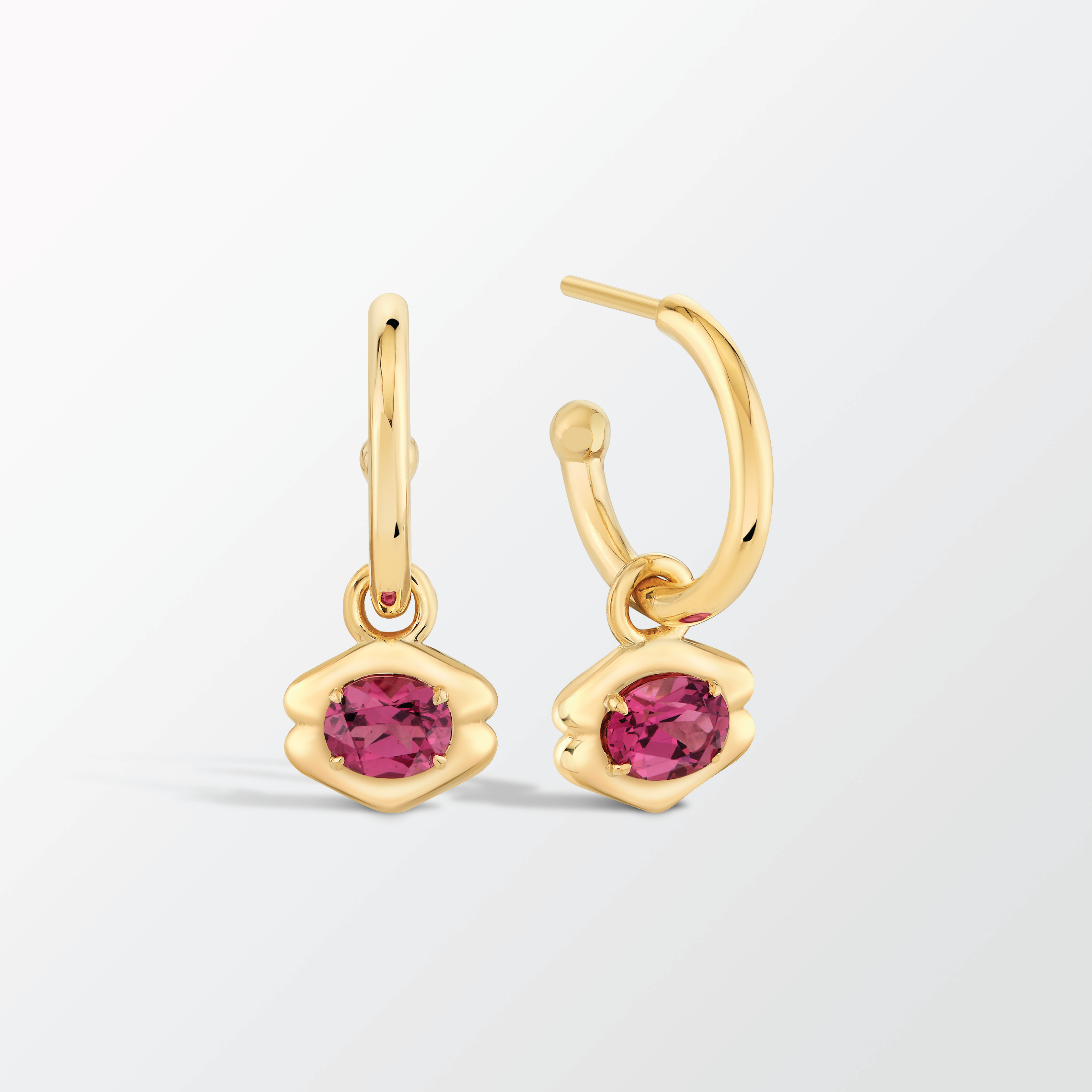 Quatreharp Gemstone Drop Earrings in 18K Gold