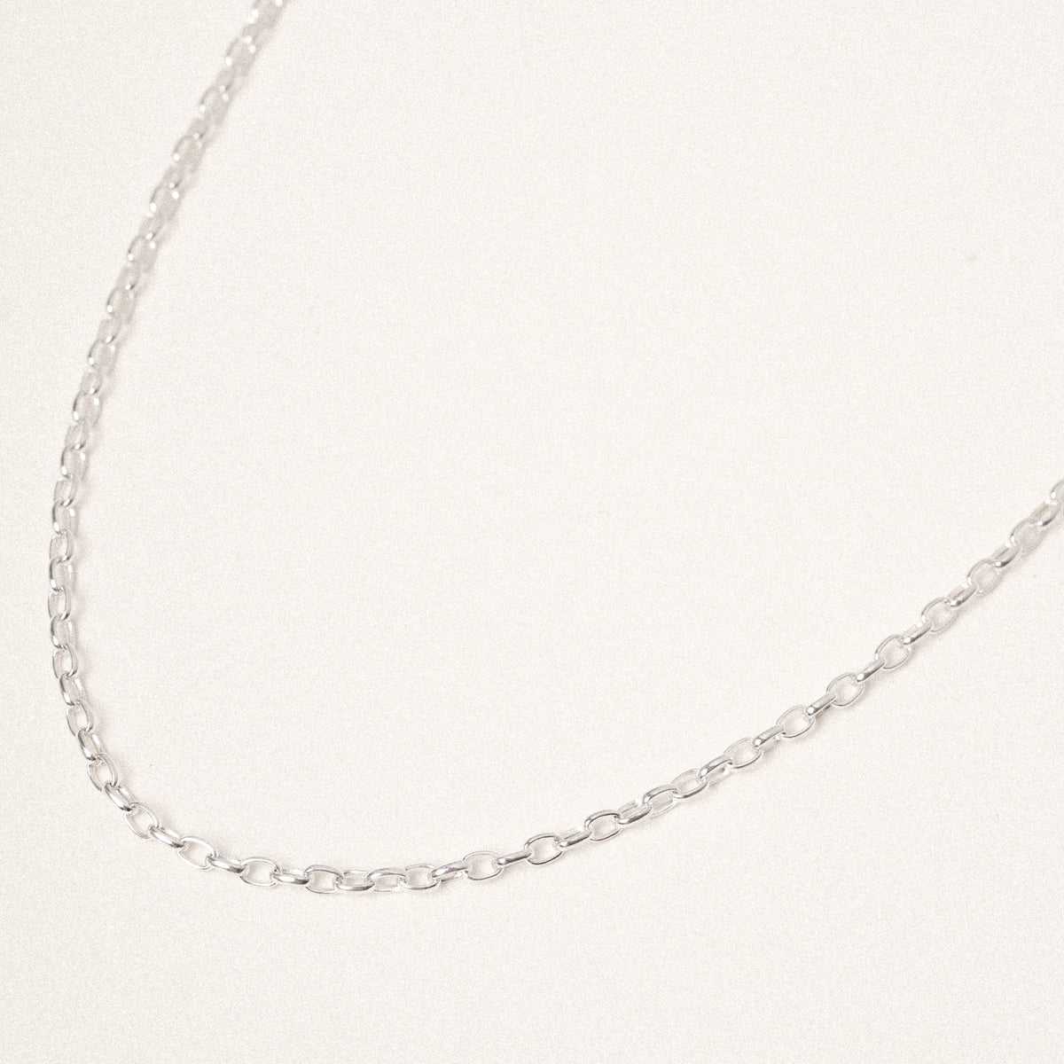 1.8mm Elongated Cable Chain in Sterling Silver