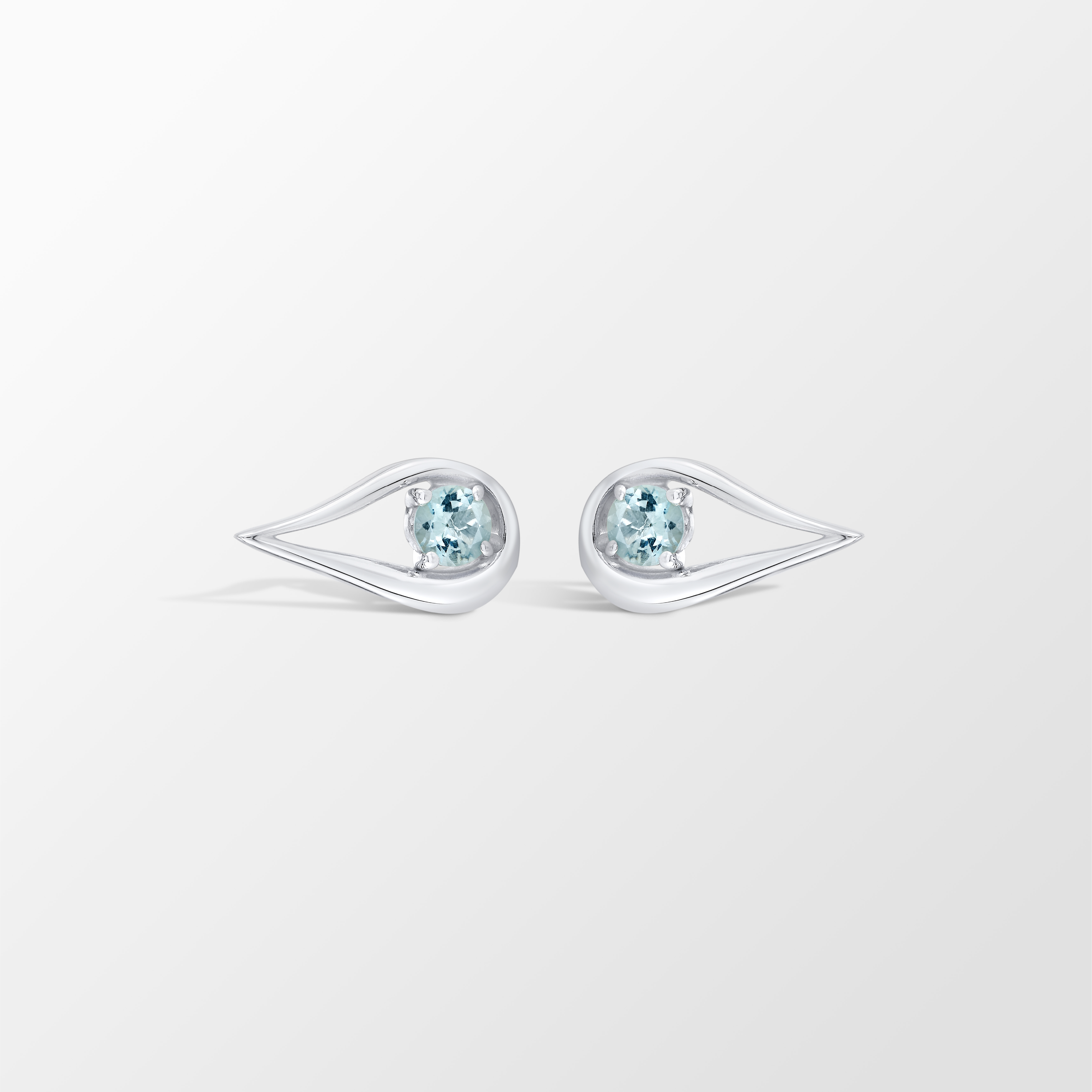 Harp Éclat Gemstone Earrings in Sterling Silver