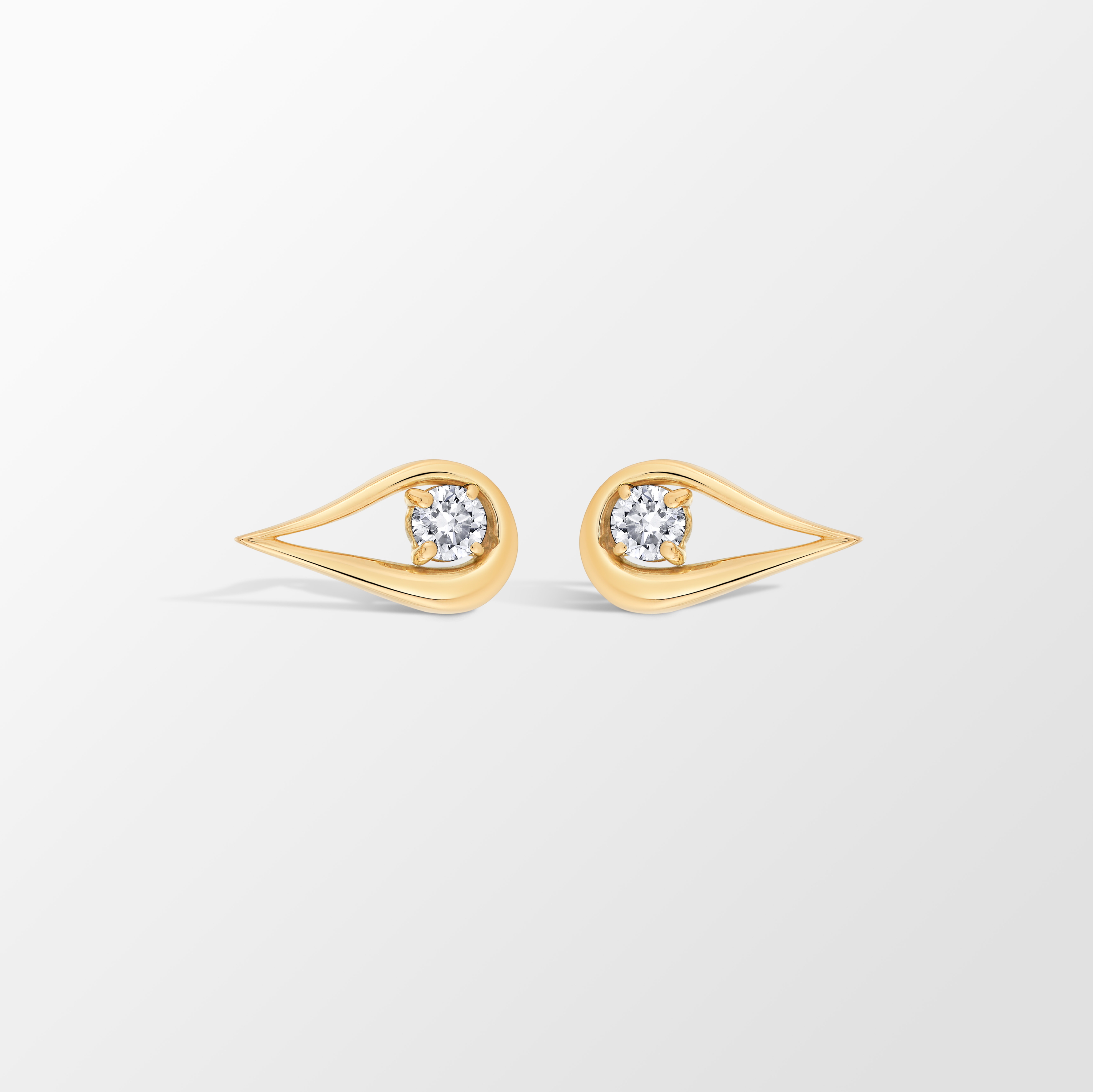 Harp Éclat Diamond Earrings in 18K Gold