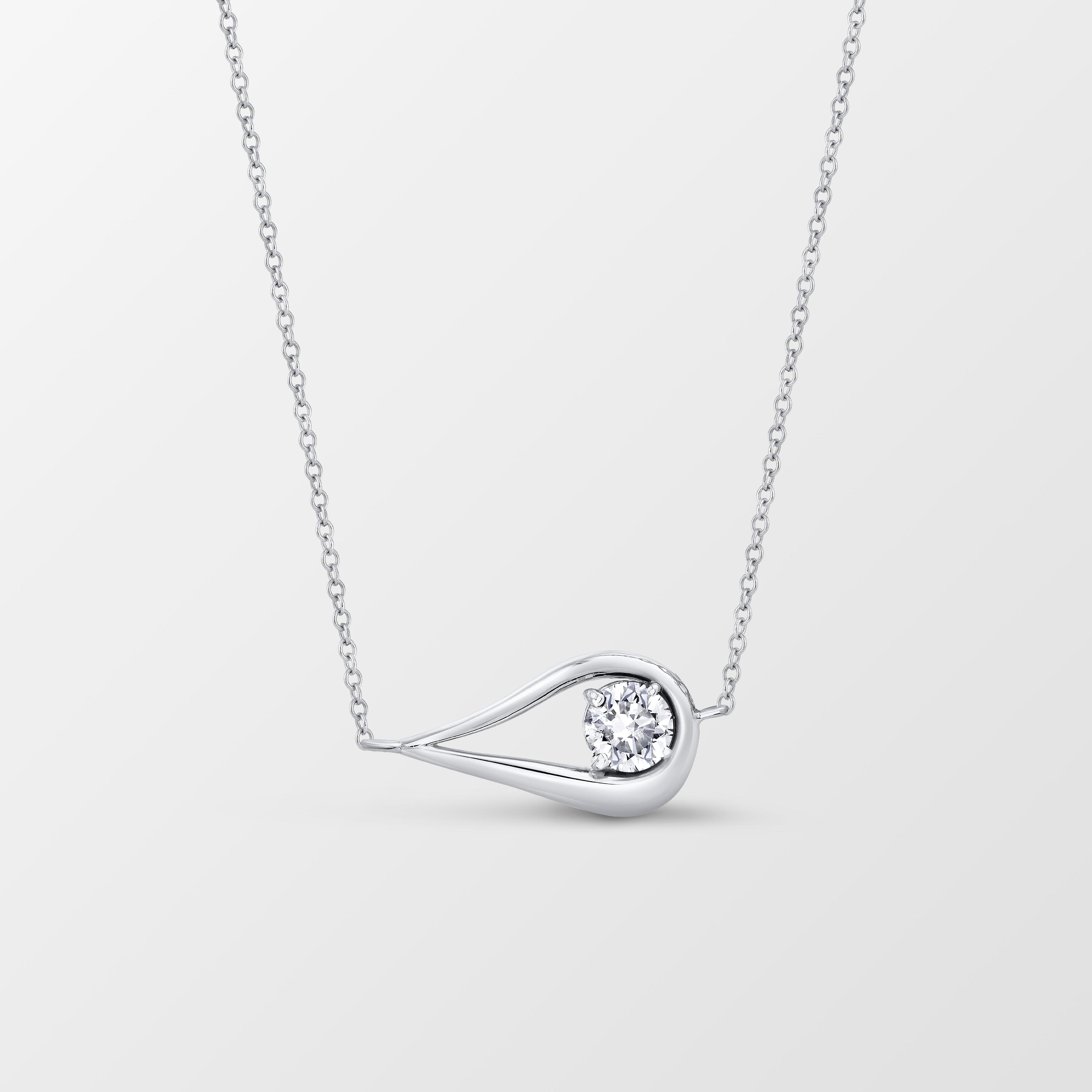 Harp Éclat Diamond Necklace in Sterling Silver