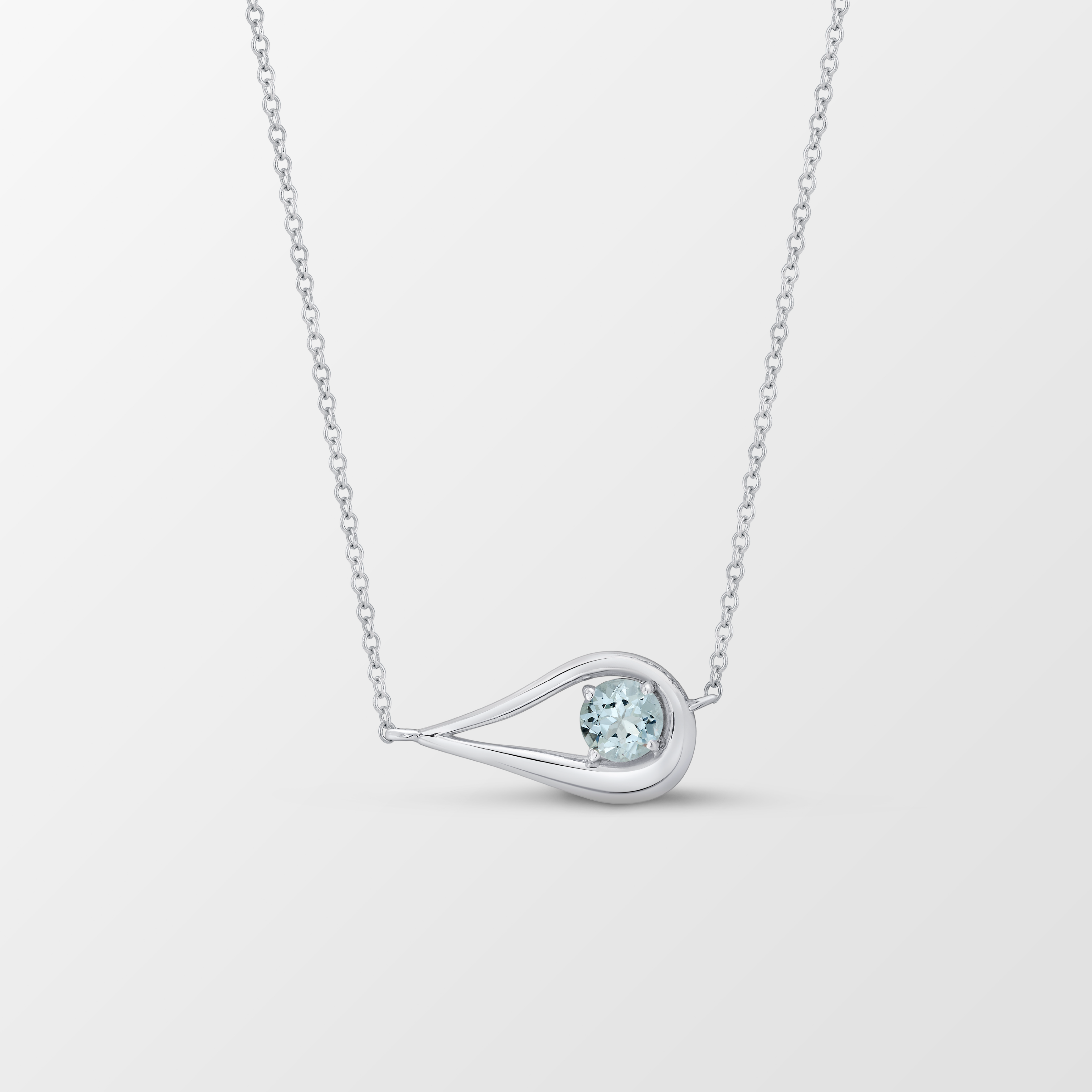 Harp Éclat Gemstone Necklace in Sterling Silver