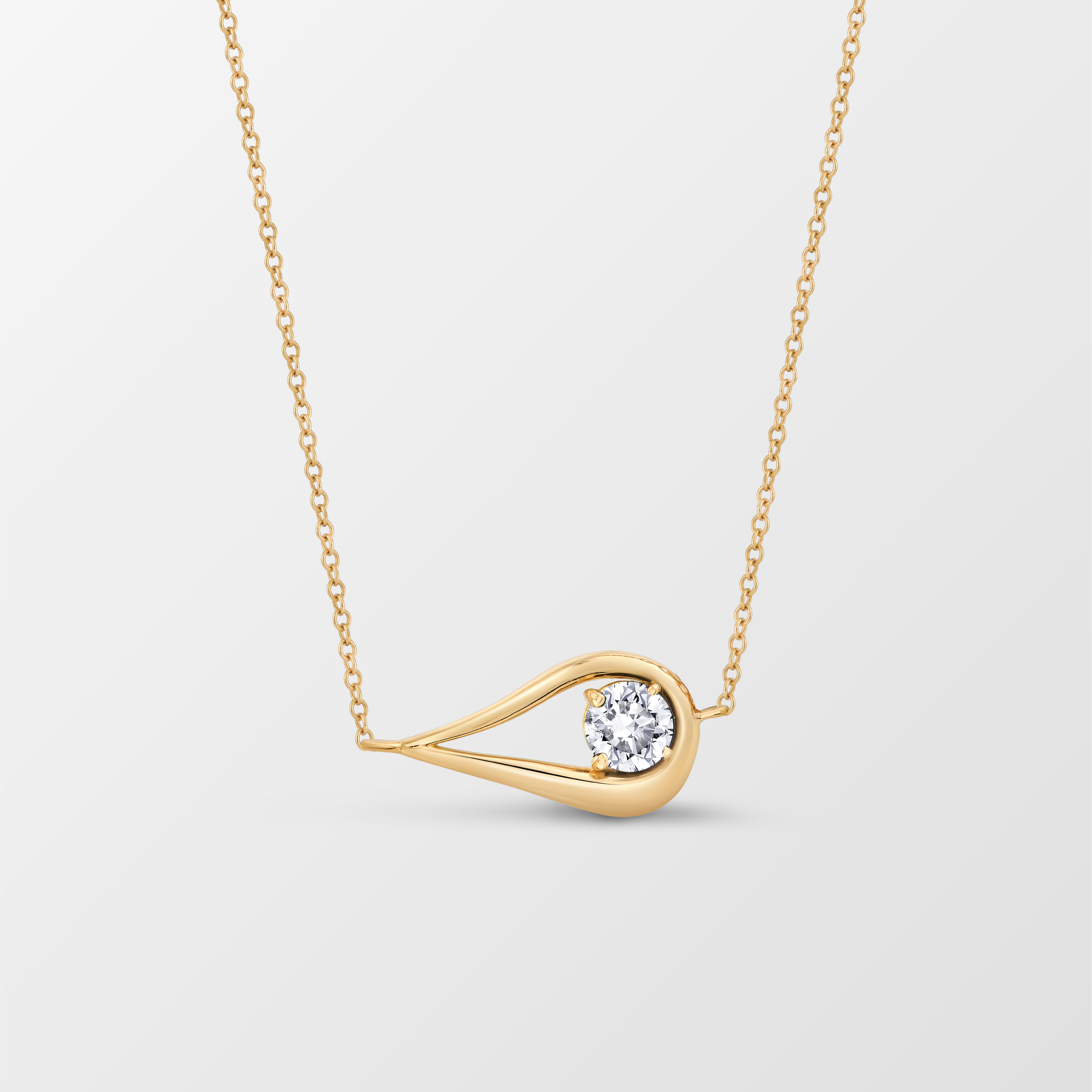 Harp Éclat Diamond Necklace in 18K Gold