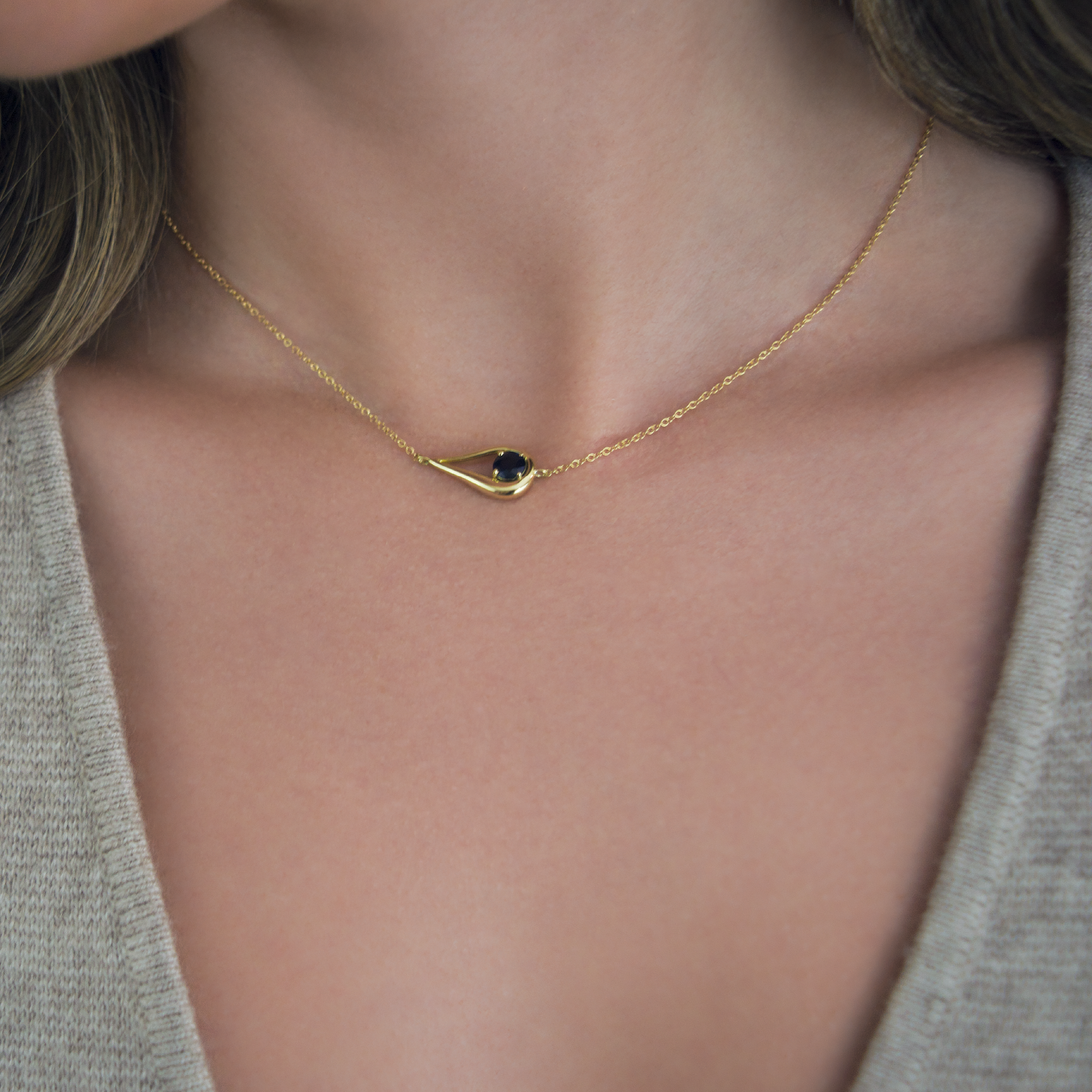 Harp Éclat Gemstone Necklace in 18K Gold