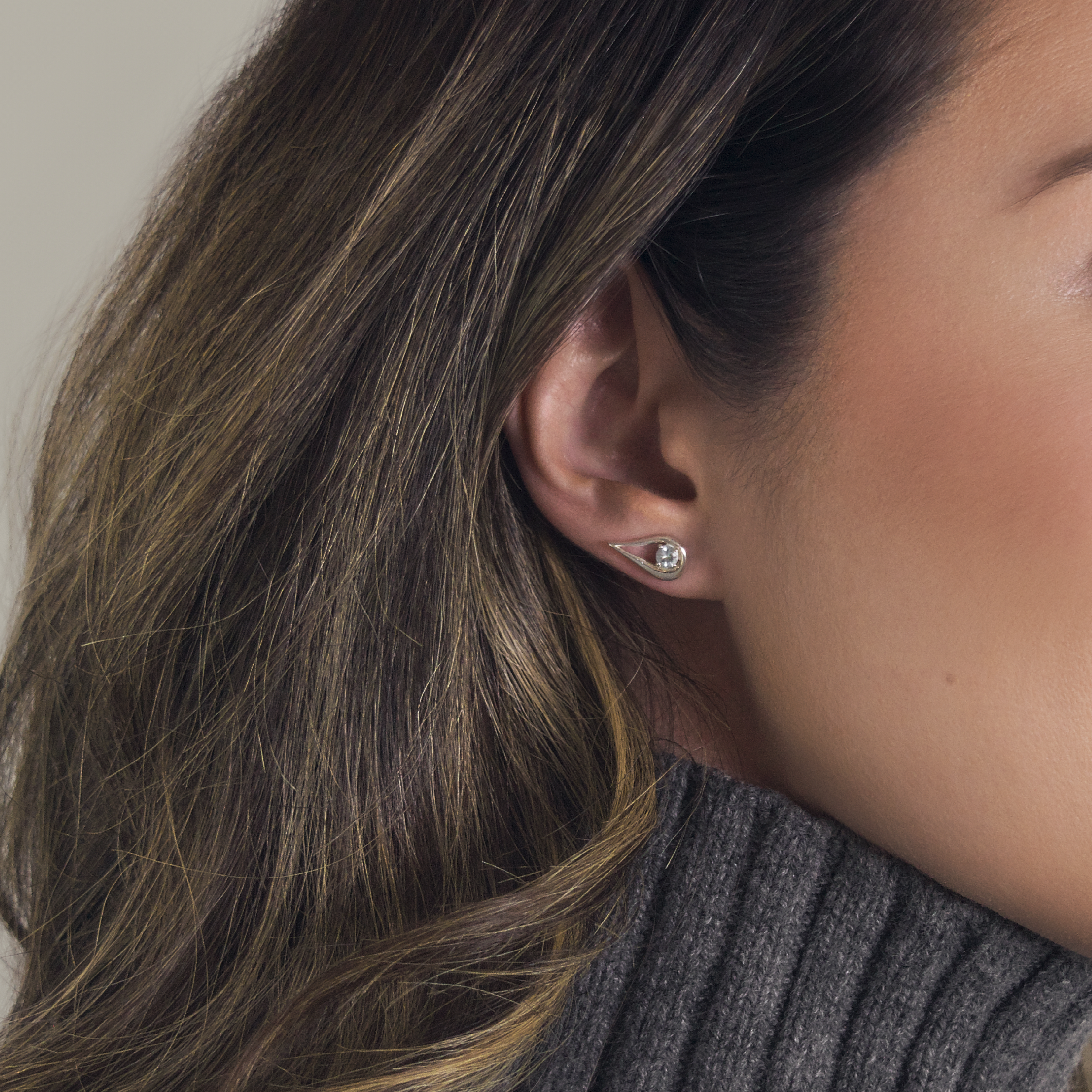 Harp Éclat Gemstone Earrings in Sterling Silver