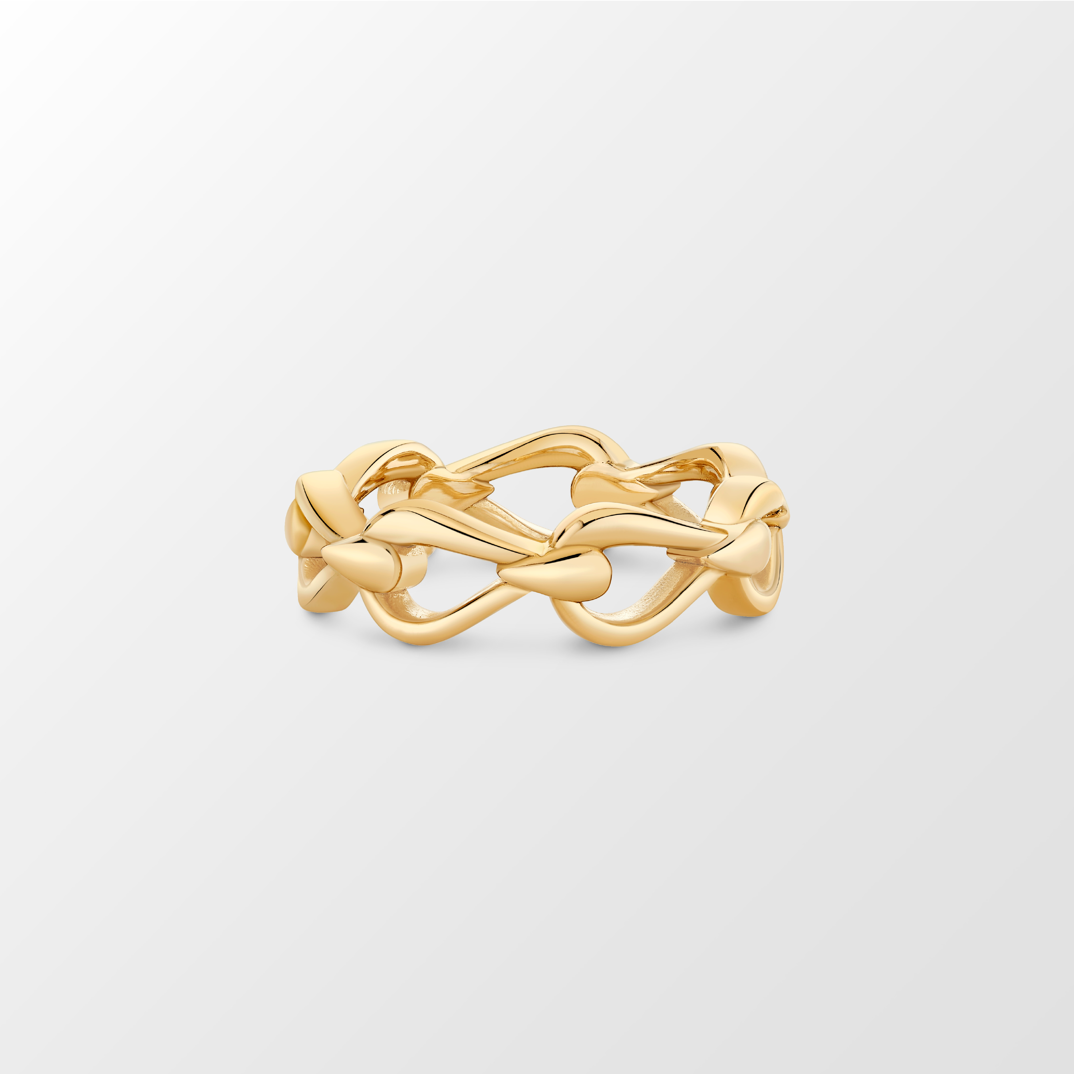 Harp Eternity Ring in 18K Gold
