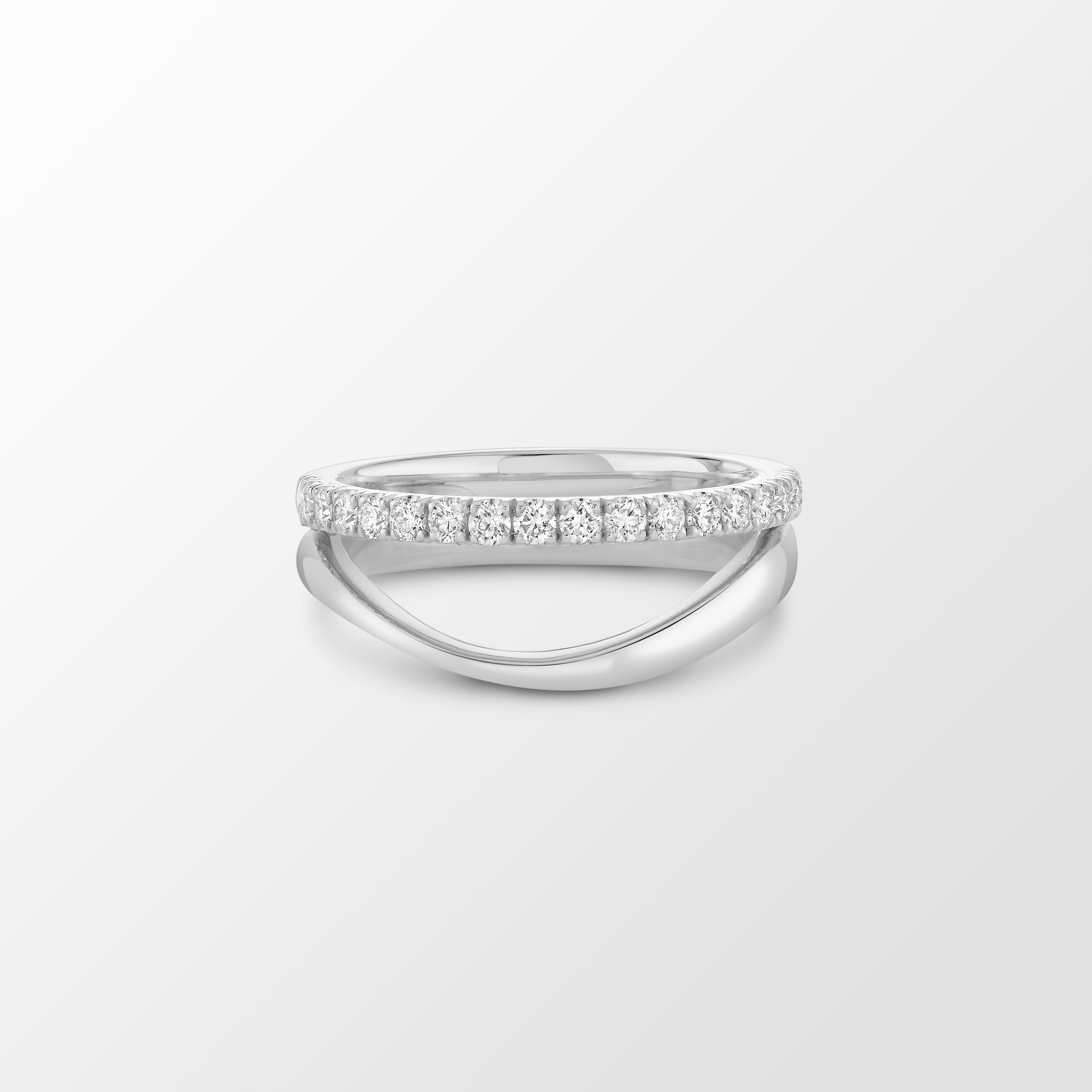 Harp Silhouette Ring in Sterling Silver