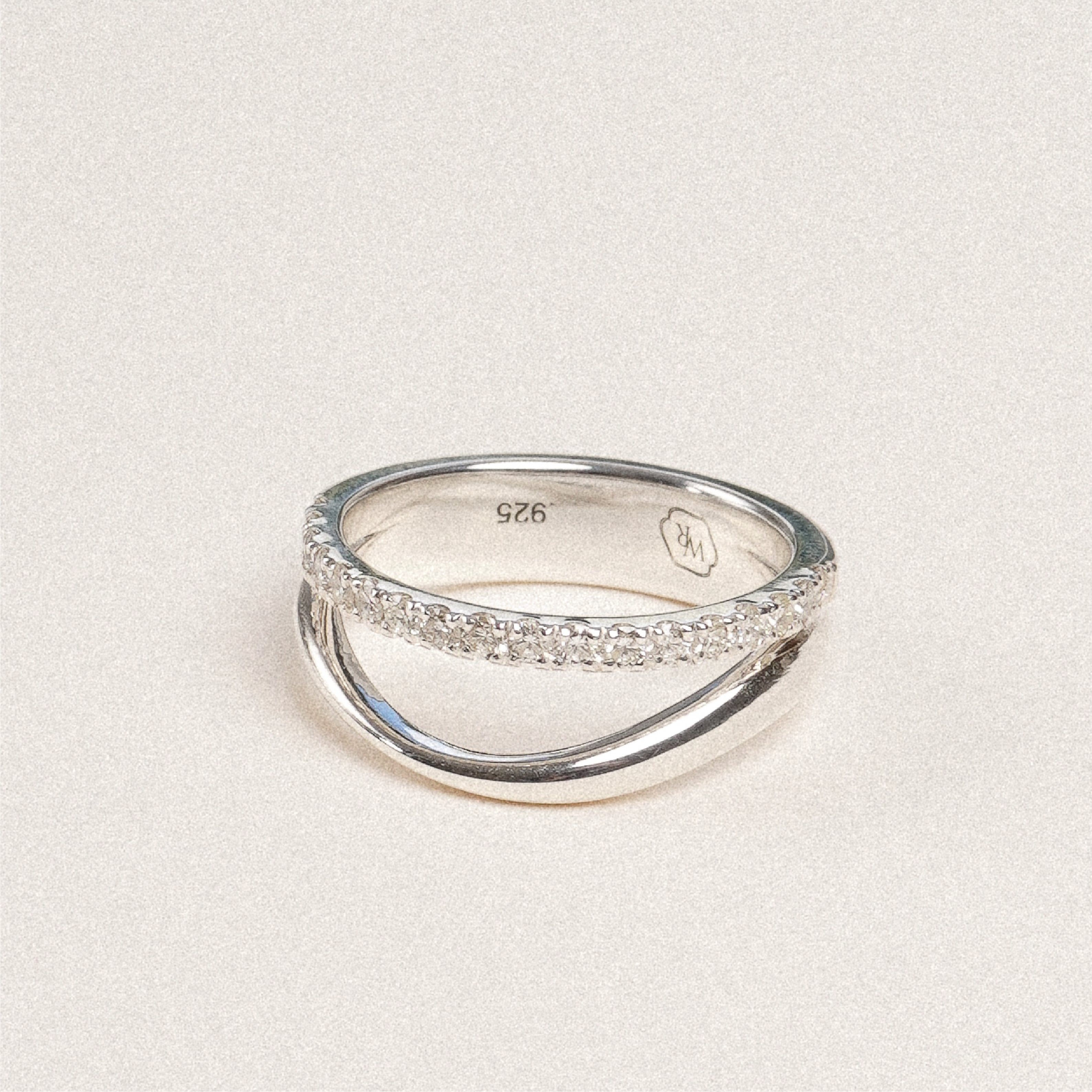 Harp Silhouette Ring in Sterling Silver