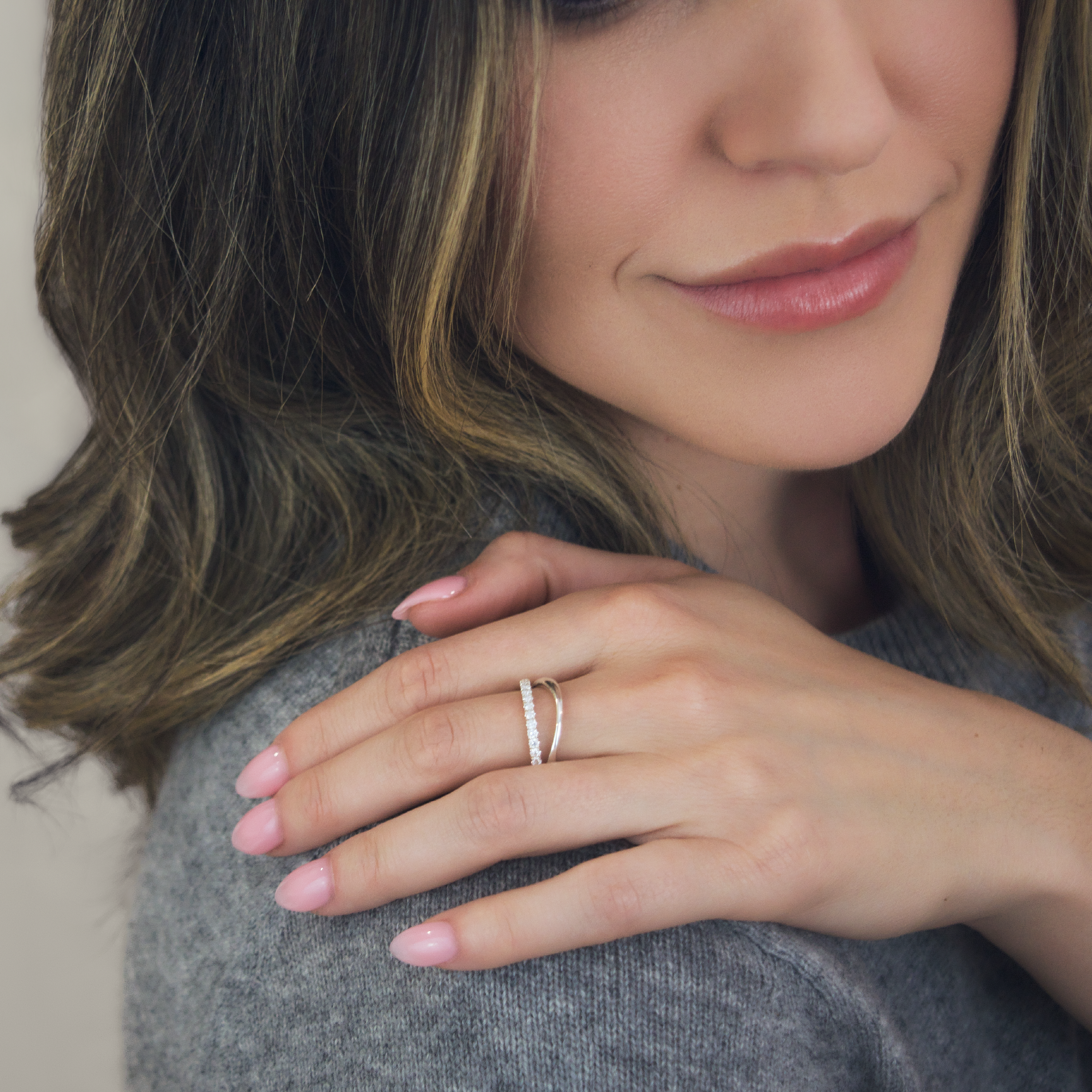 Harp Silhouette Ring in Sterling Silver