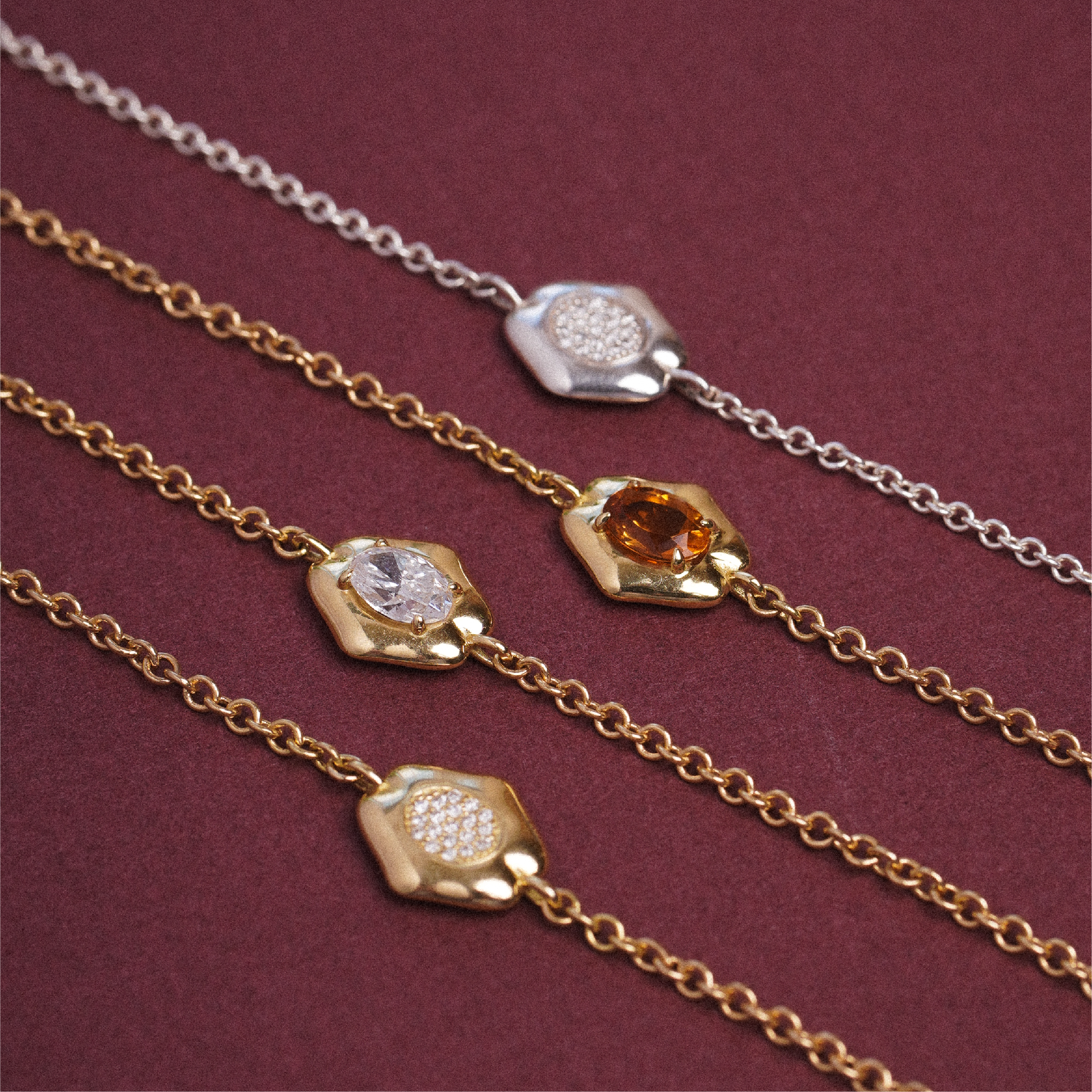 Quatreharp Bracelet with Diamonds
