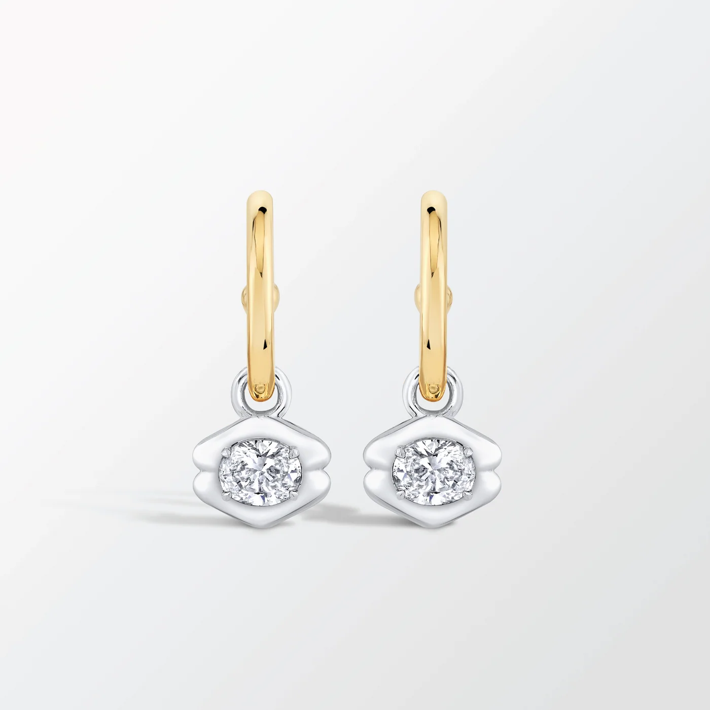 Quatreharp Diamond Drop Earrings in 18K Gold