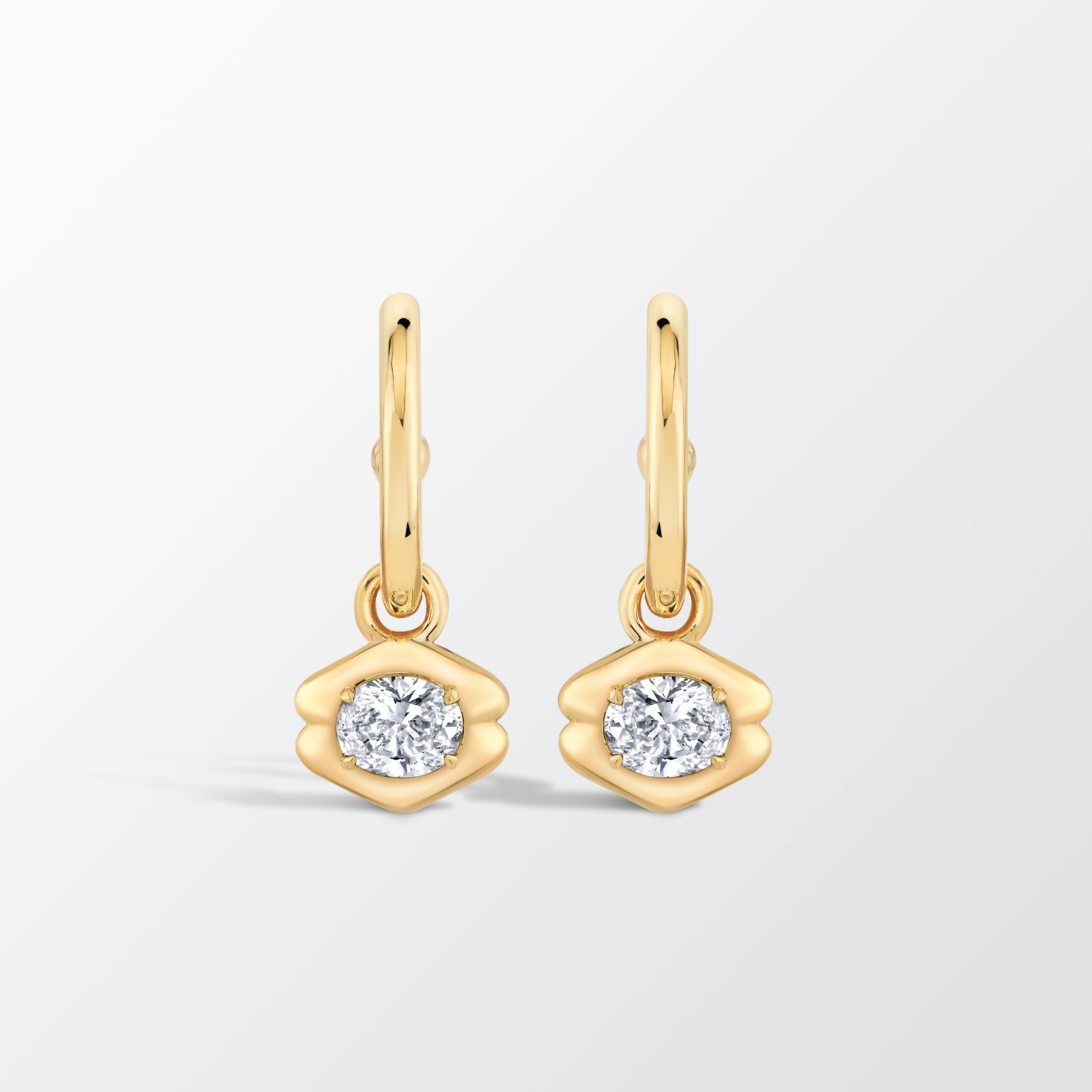 Quatreharp Diamond Drop Earrings in 18K Gold