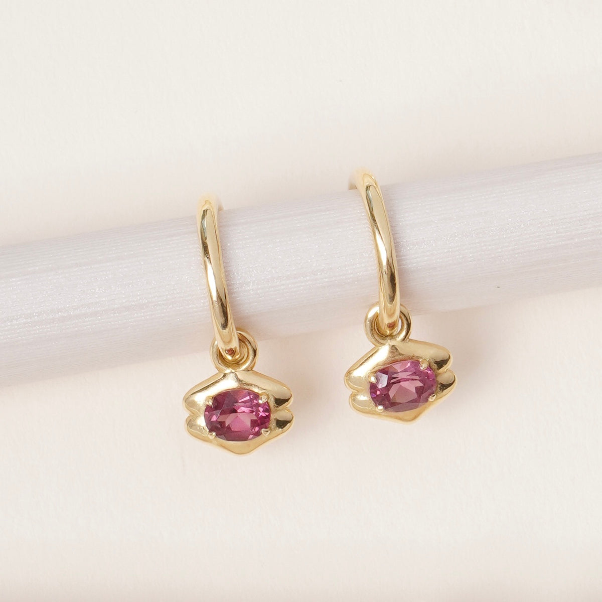 Quatreharp Gemstone Drop Earrings in 18K Gold
