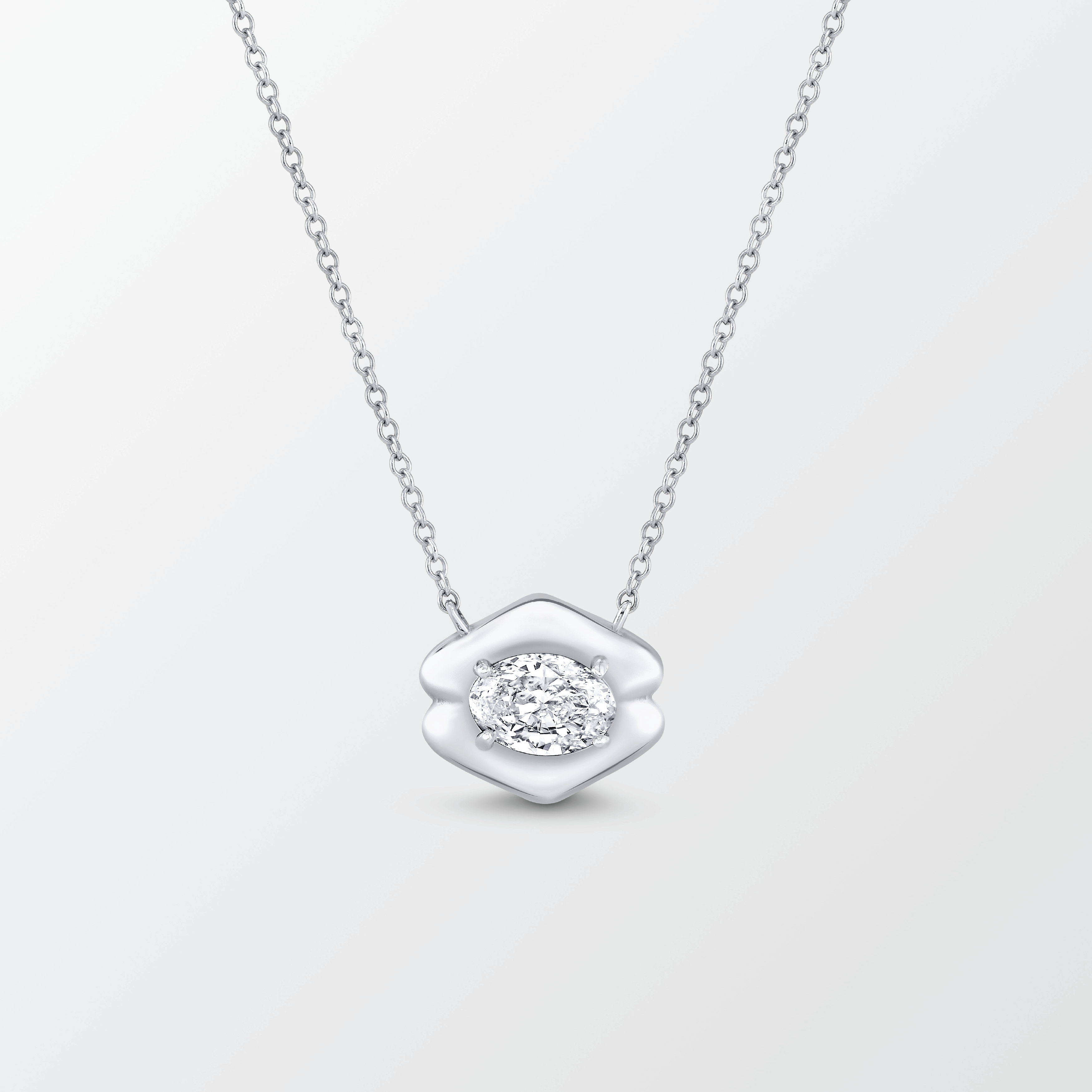 Quatreharp Diamond Pendant Necklace in 18K Gold