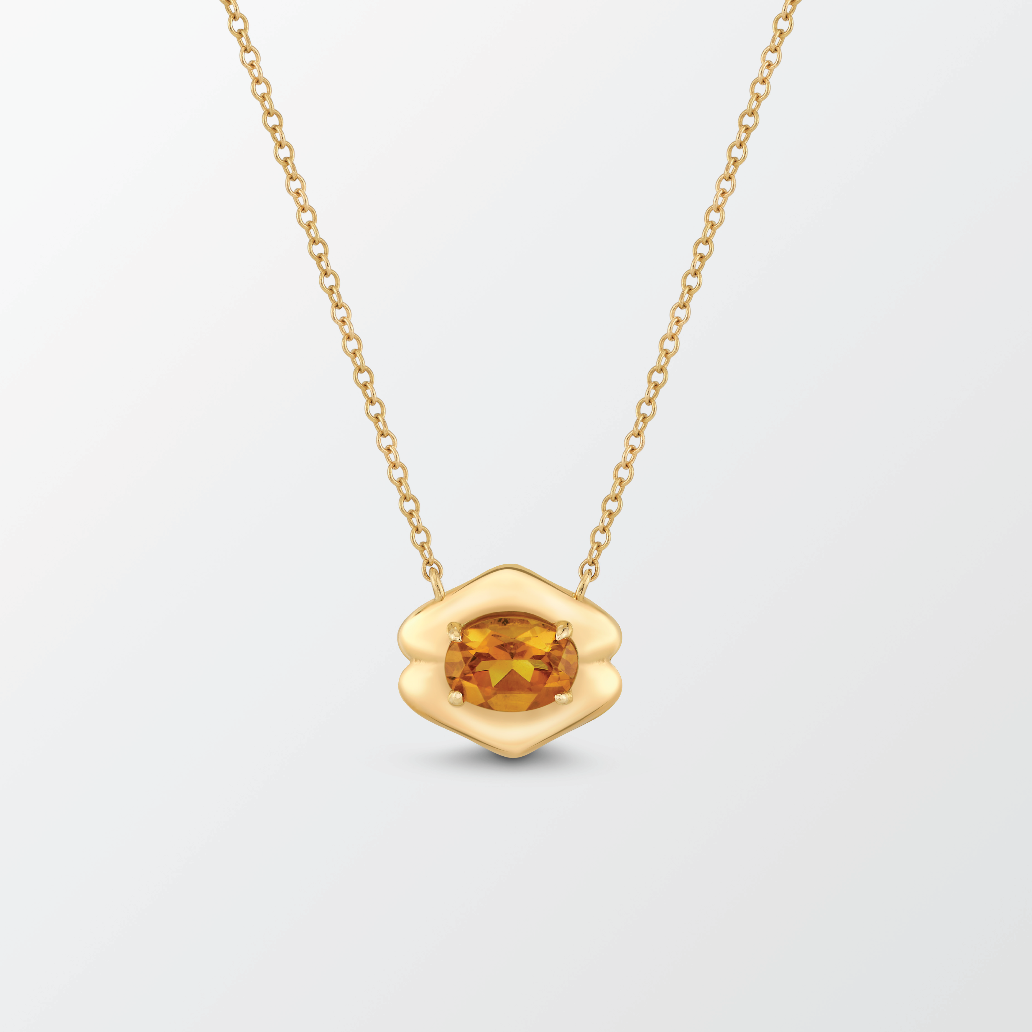 Quatreharp Gemstone Pendant Necklace in 18K Gold