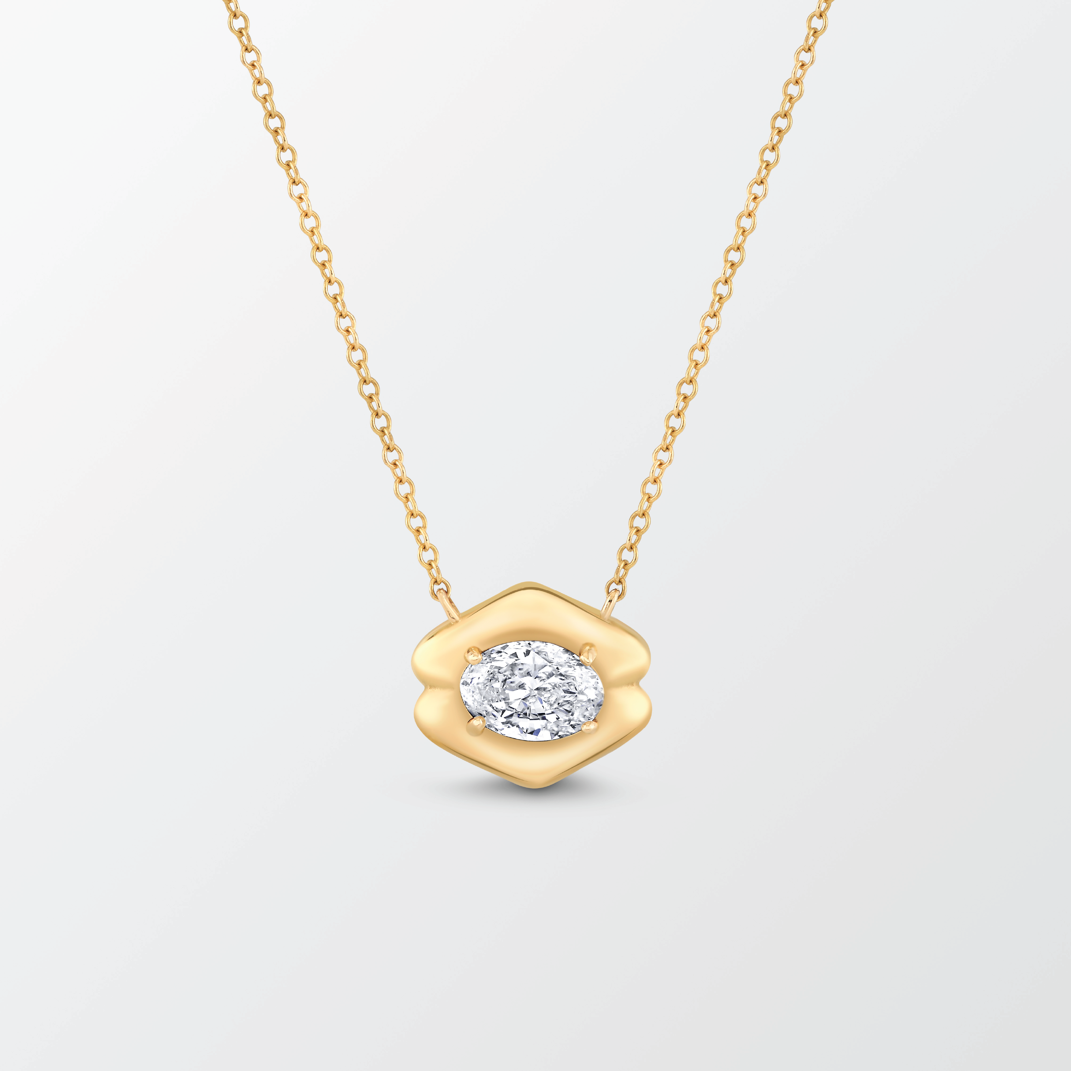Quatreharp Diamond Pendant Necklace in 18K Gold
