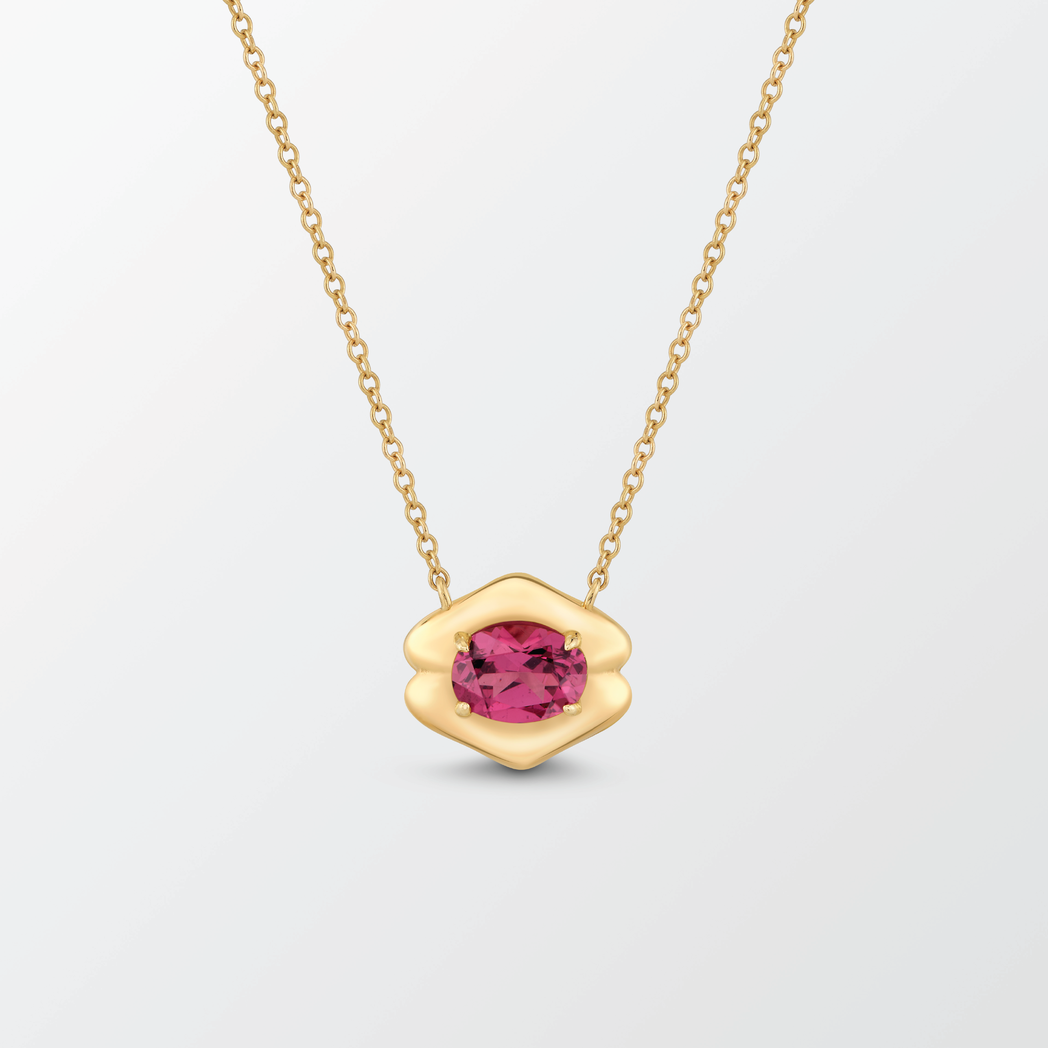 Quatreharp Gemstone Pendant Necklace in 18K Gold