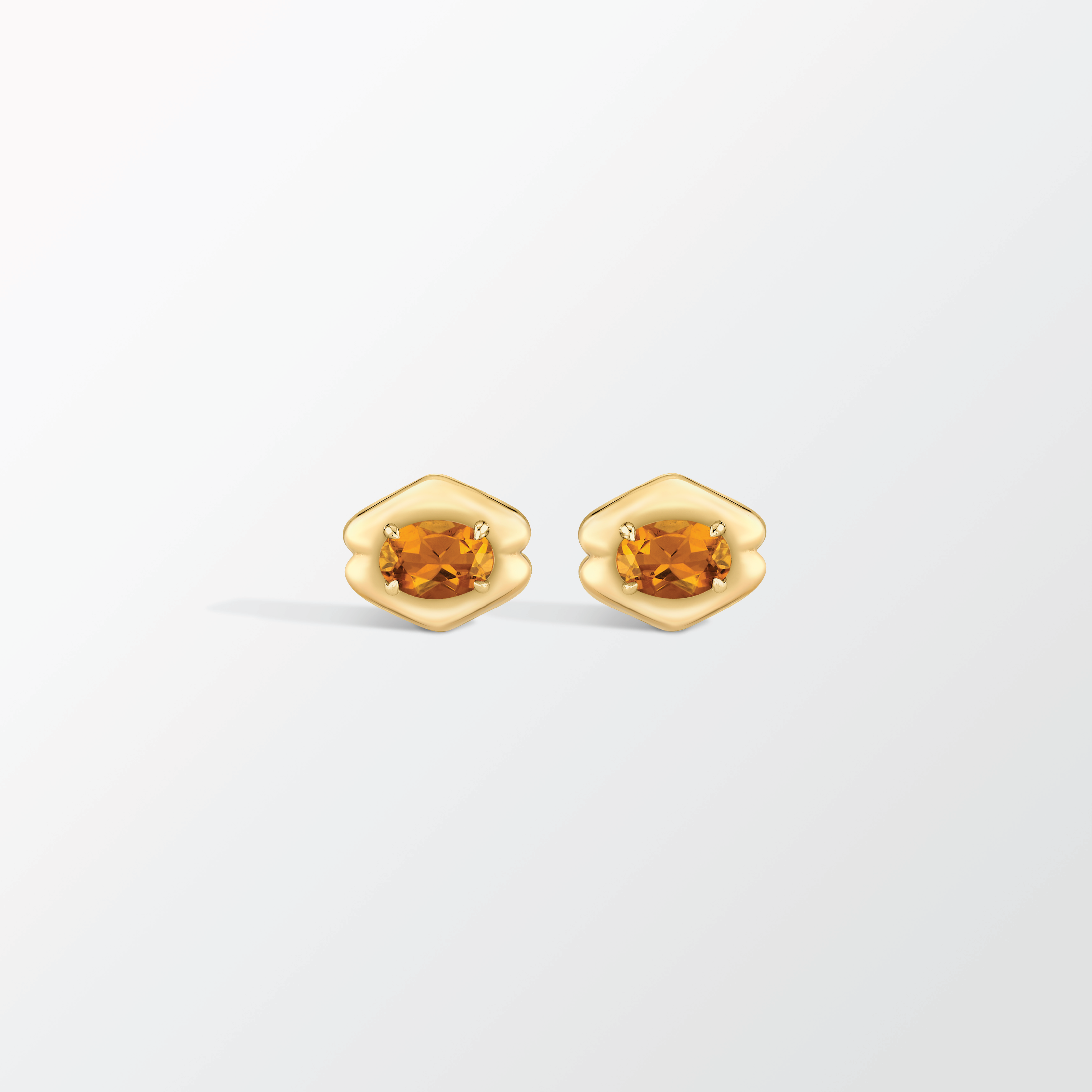 Quatreharp Gemstone Stud Earrings in 18K Gold